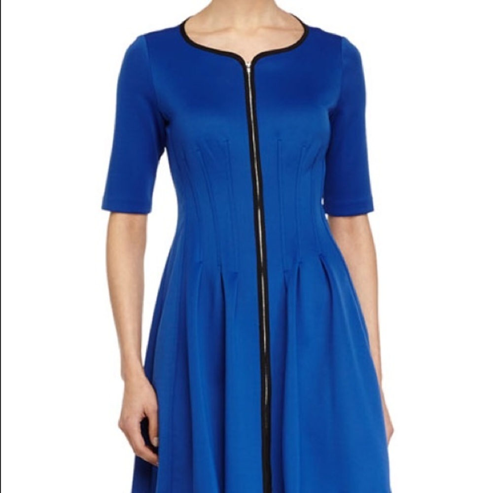 Betsey Zip-Front Fit-and-Flare Dress, Size 10 - Picture 6 of 12